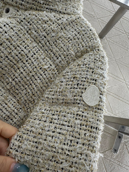 Knitted woolen down jacket