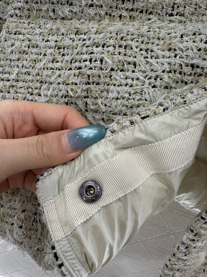 Knitted woolen down jacket