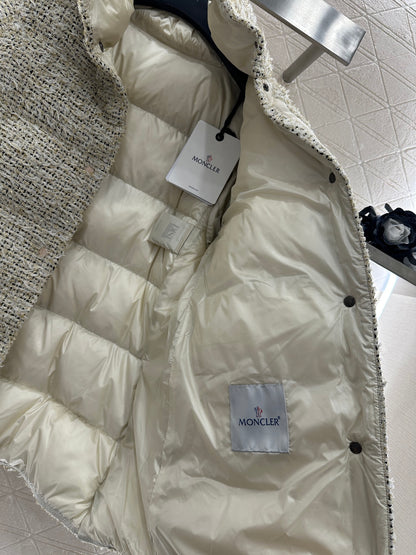 Knitted woolen down jacket