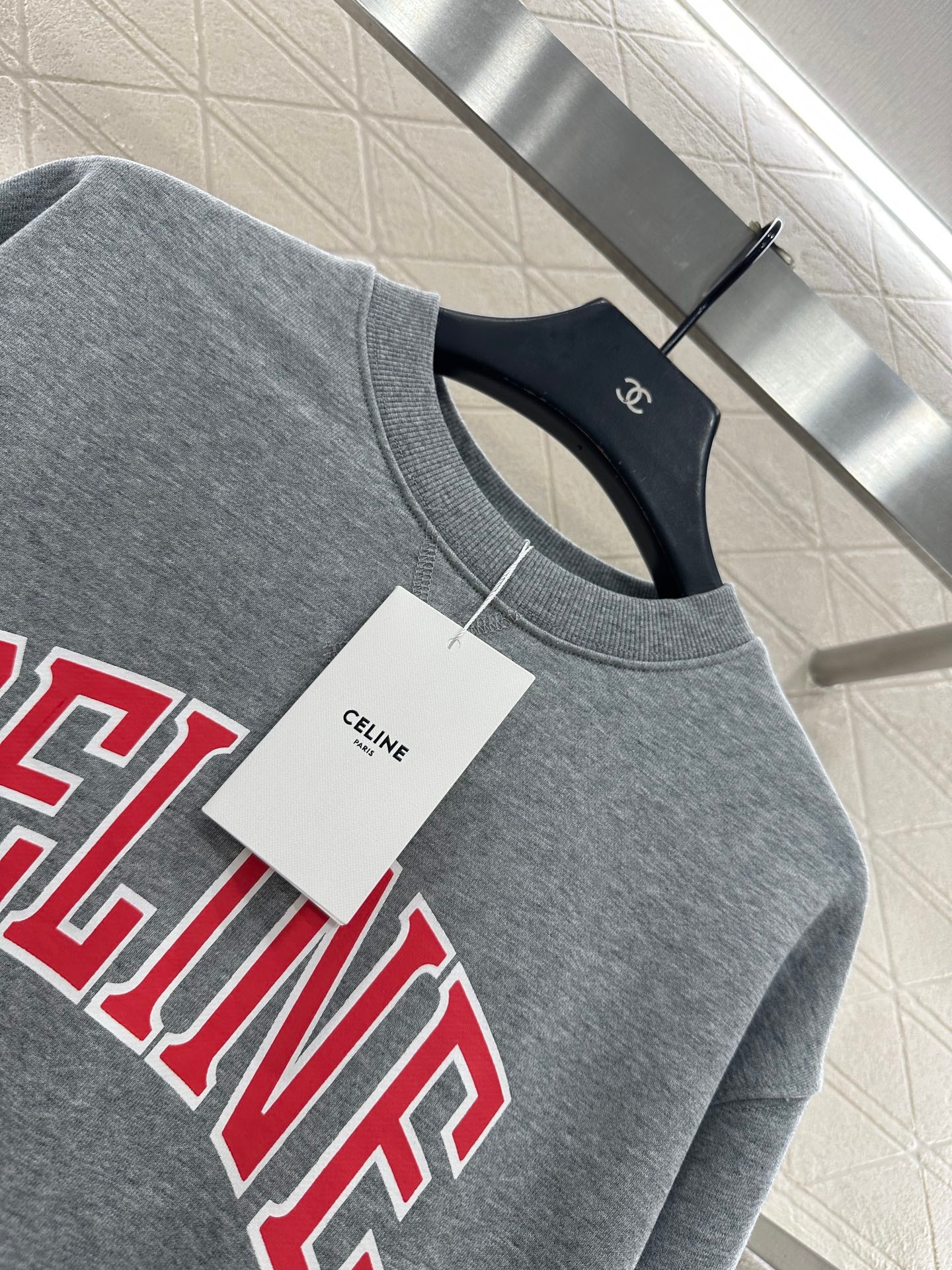 Round neck letter contrasting hoodie