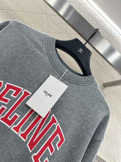 Round neck letter contrasting hoodie