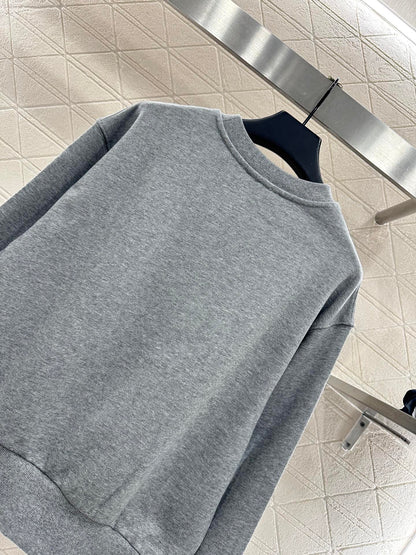 Round neck letter contrasting hoodie