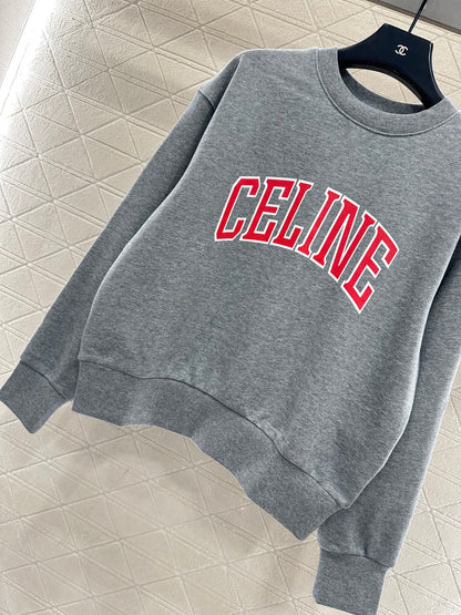 Round neck letter contrasting hoodie