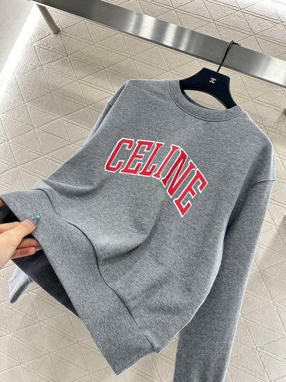 Round neck letter contrasting hoodie