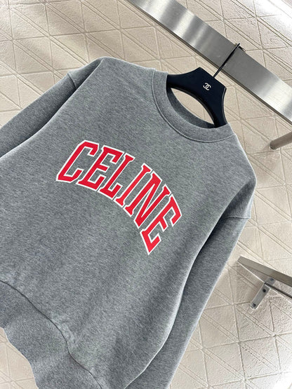 Round neck letter contrasting hoodie