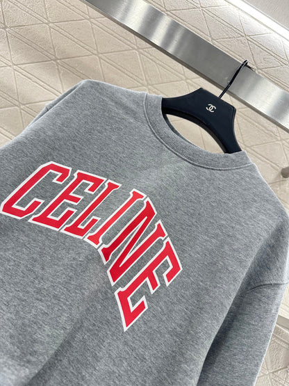 Round neck letter contrasting hoodie