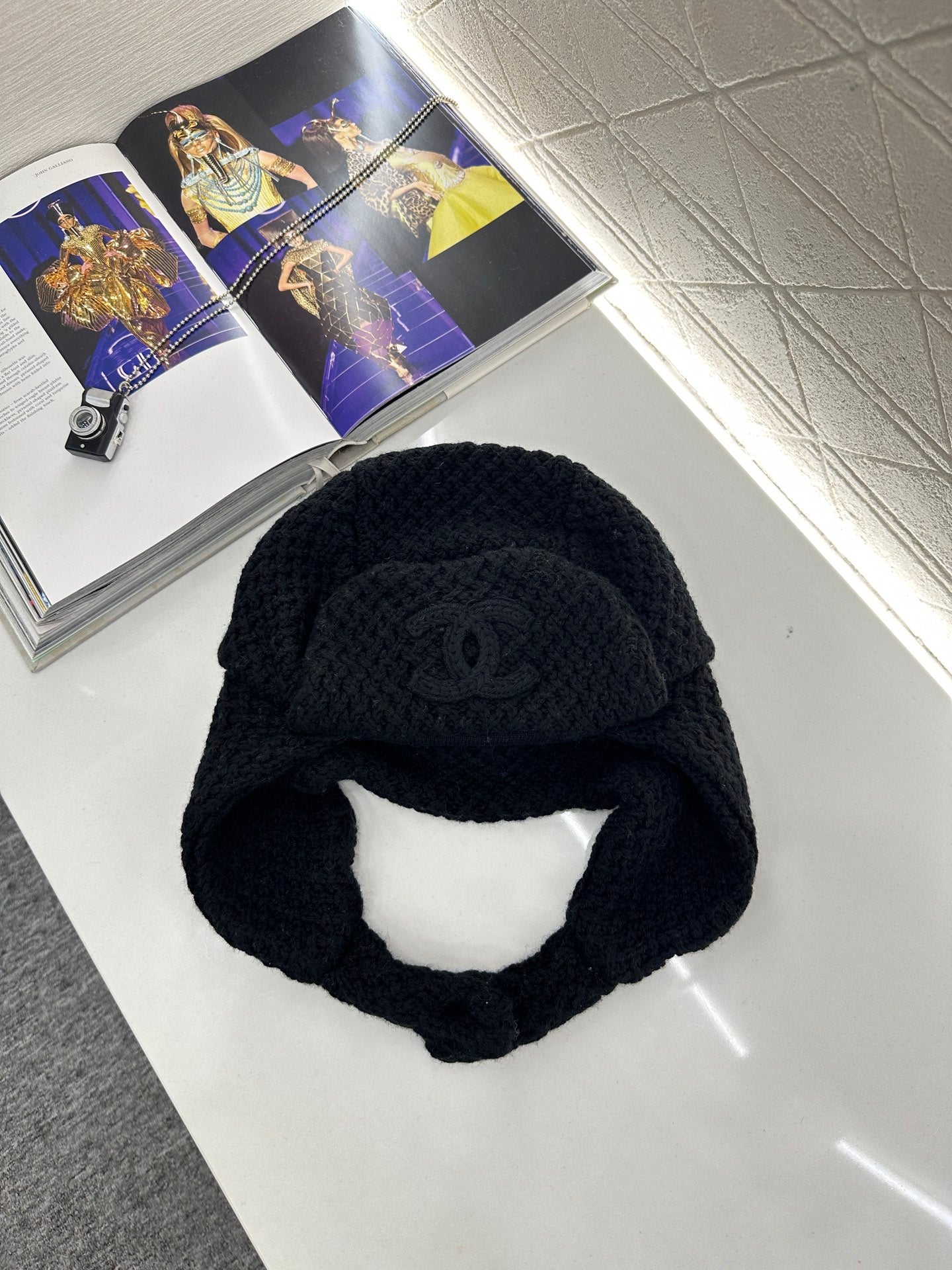 Cashmere buckle skiing knitted hat