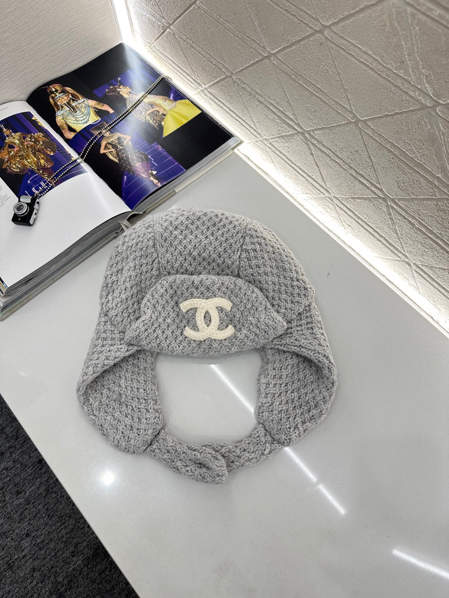 Cashmere buckle skiing knitted hat