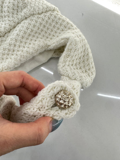 Cashmere buckle skiing knitted hat