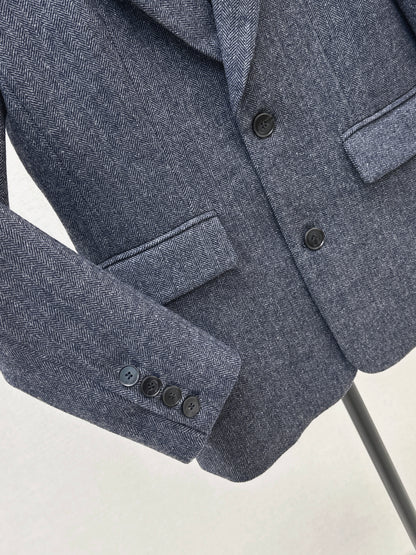 Brooch decoration wool suit jacket