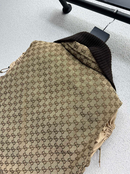 Old flower down jacket vest