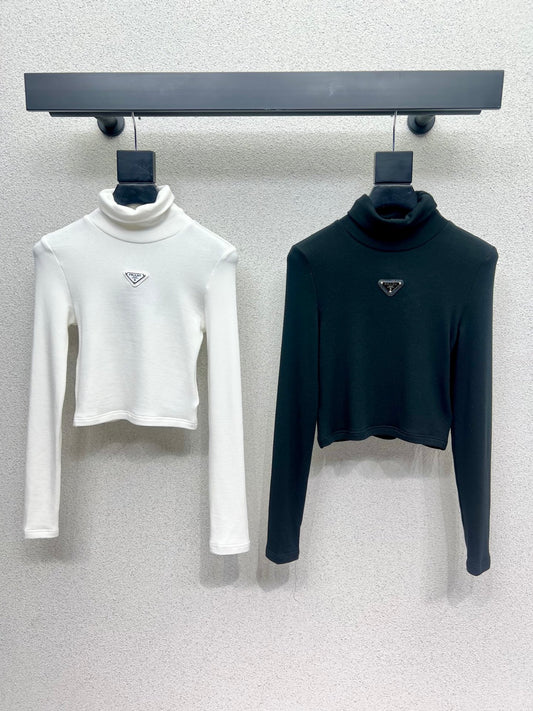 Triangle high neck base top