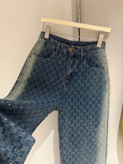 Full printed jeans