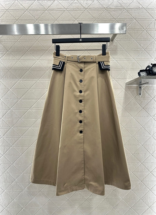 Belt, high waisted umbrella skirt