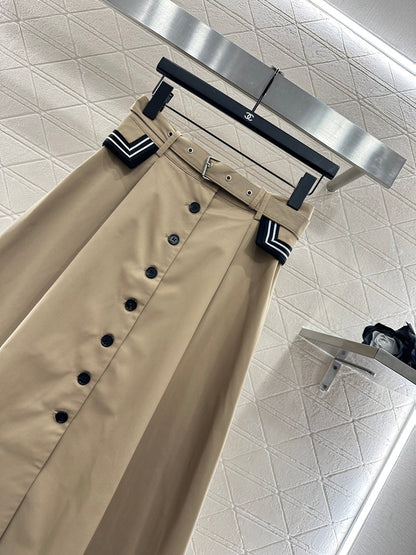 Belt, high waisted umbrella skirt