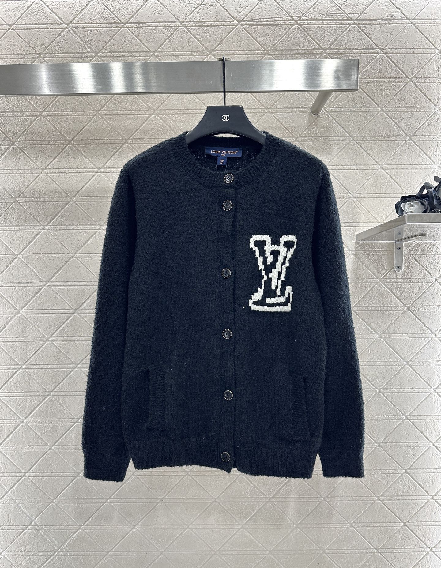 Jacquard knitted cardigan