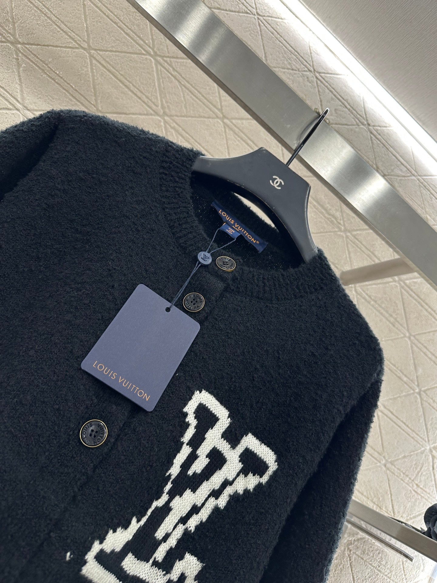 Jacquard knitted cardigan