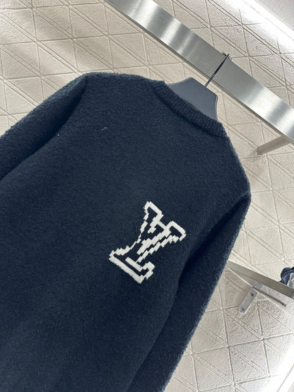 Jacquard knitted cardigan