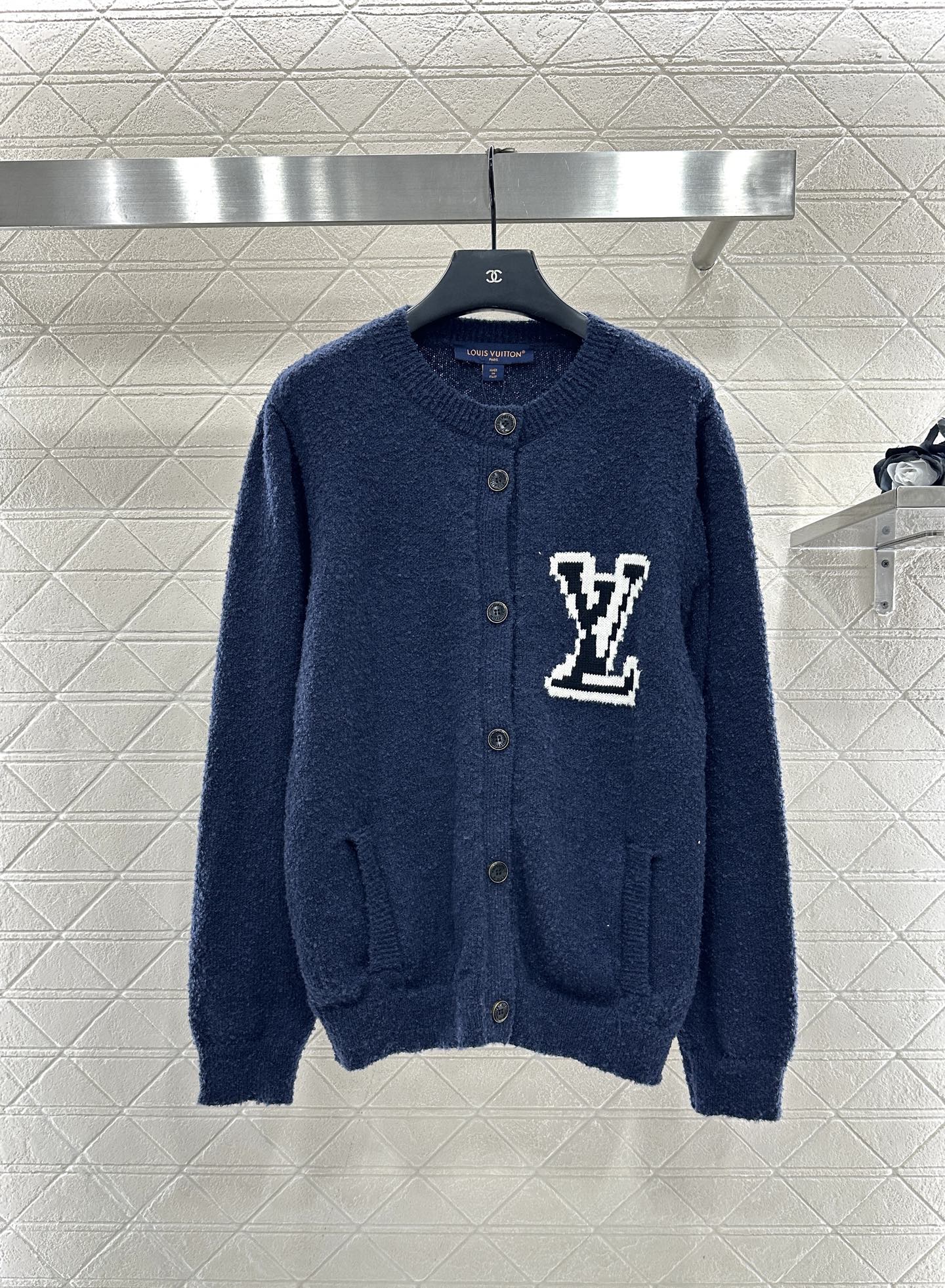 Jacquard knitted cardigan