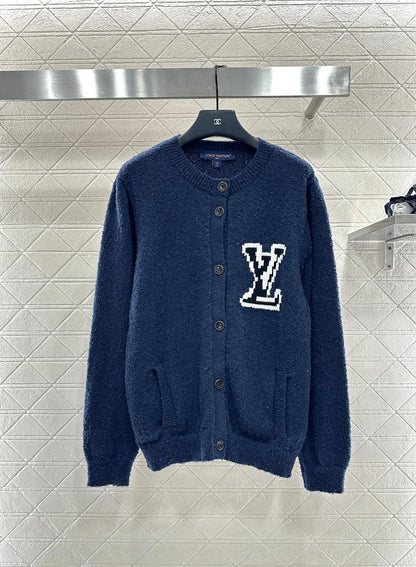 Jacquard knitted cardigan