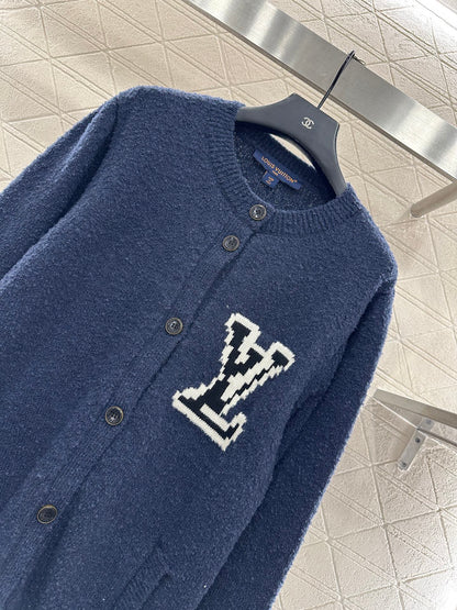 Jacquard knitted cardigan