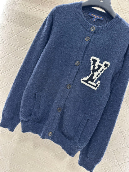 Jacquard knitted cardigan