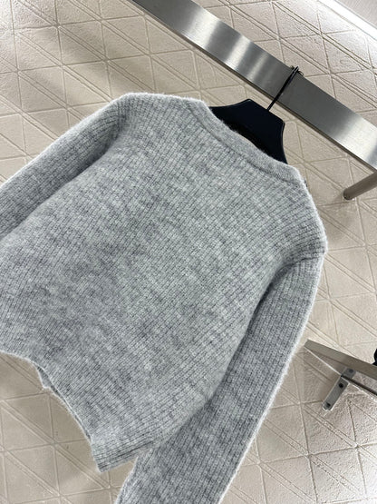 Nail bead knitted cardigan