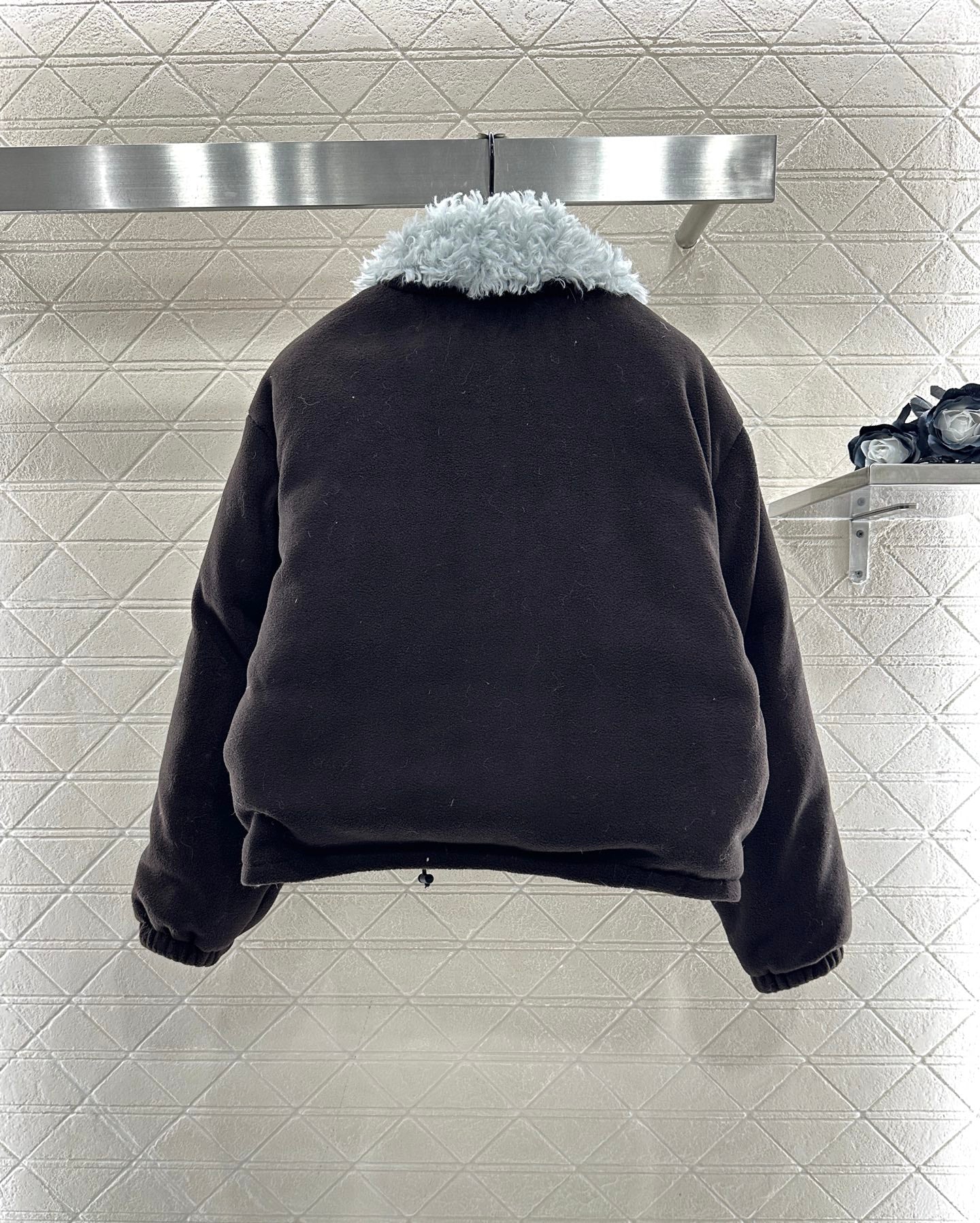 Zipper Teddy Jacket Down Jacket