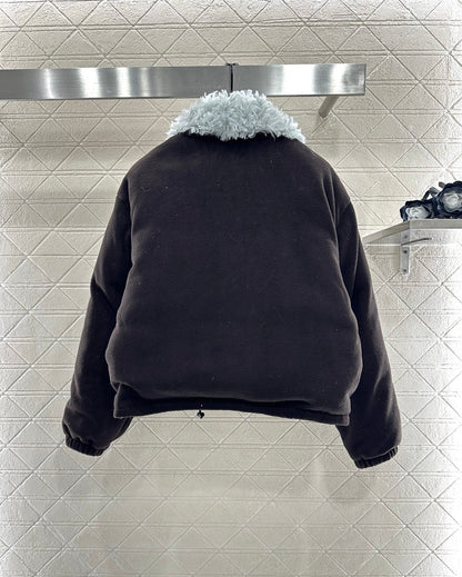 Zipper Teddy Jacket Down Jacket