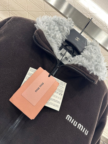 Zipper Teddy Jacket Down Jacket