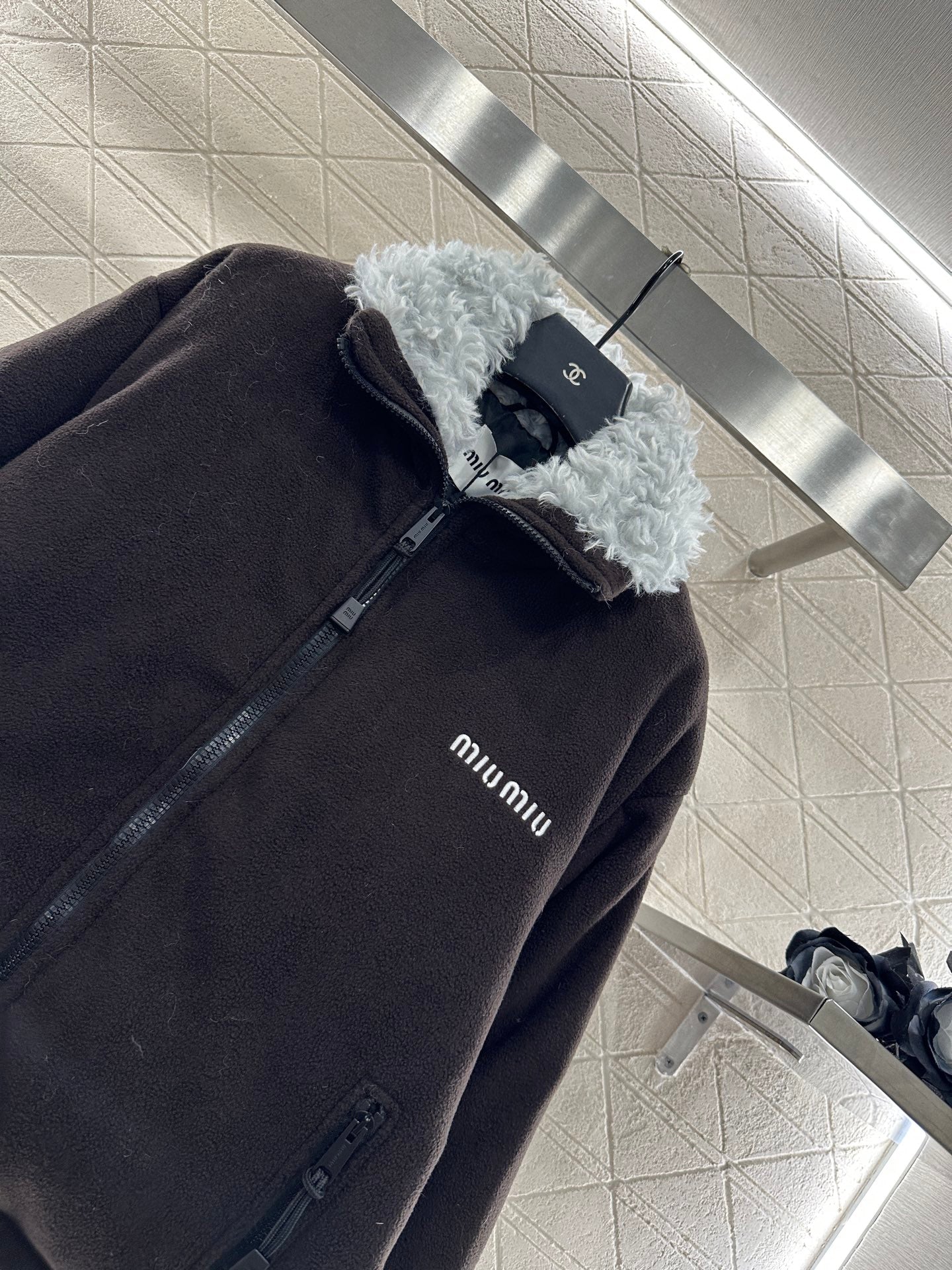 Zipper Teddy Jacket Down Jacket