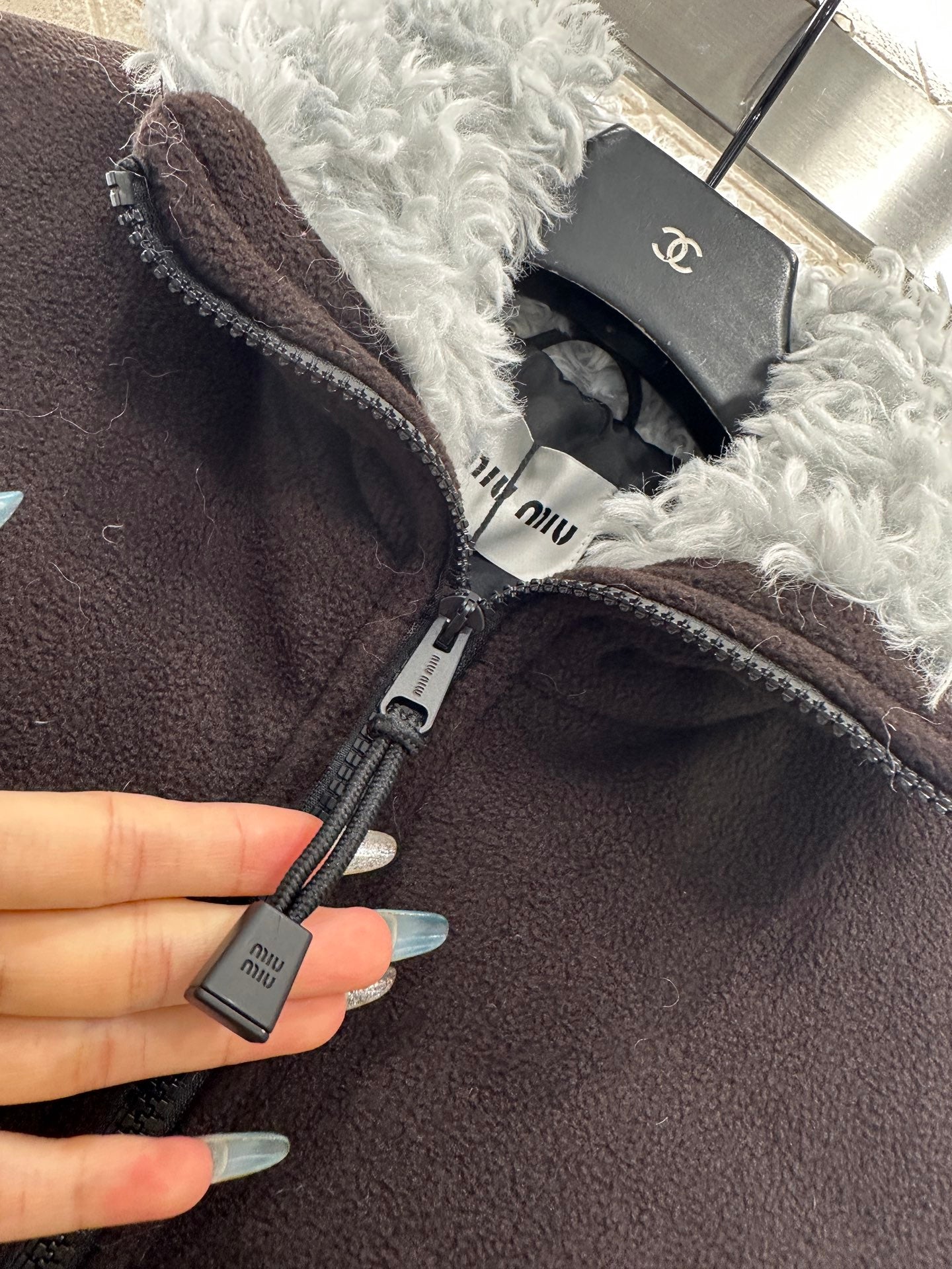 Zipper Teddy Jacket Down Jacket