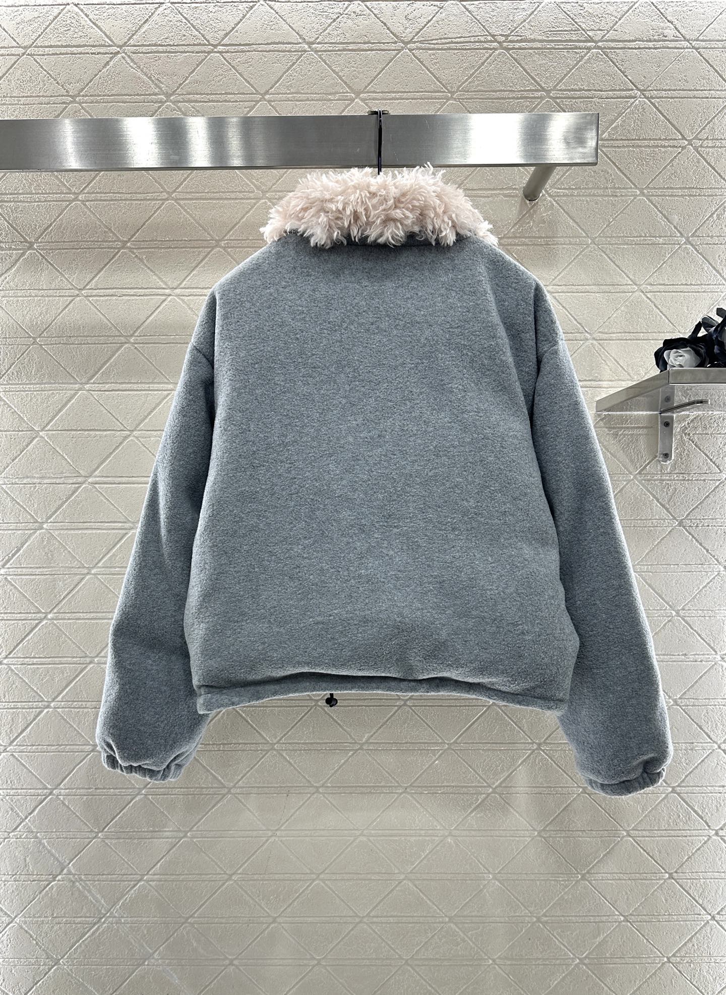 Zipper Teddy Jacket Down Jacket