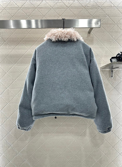 Zipper Teddy Jacket Down Jacket