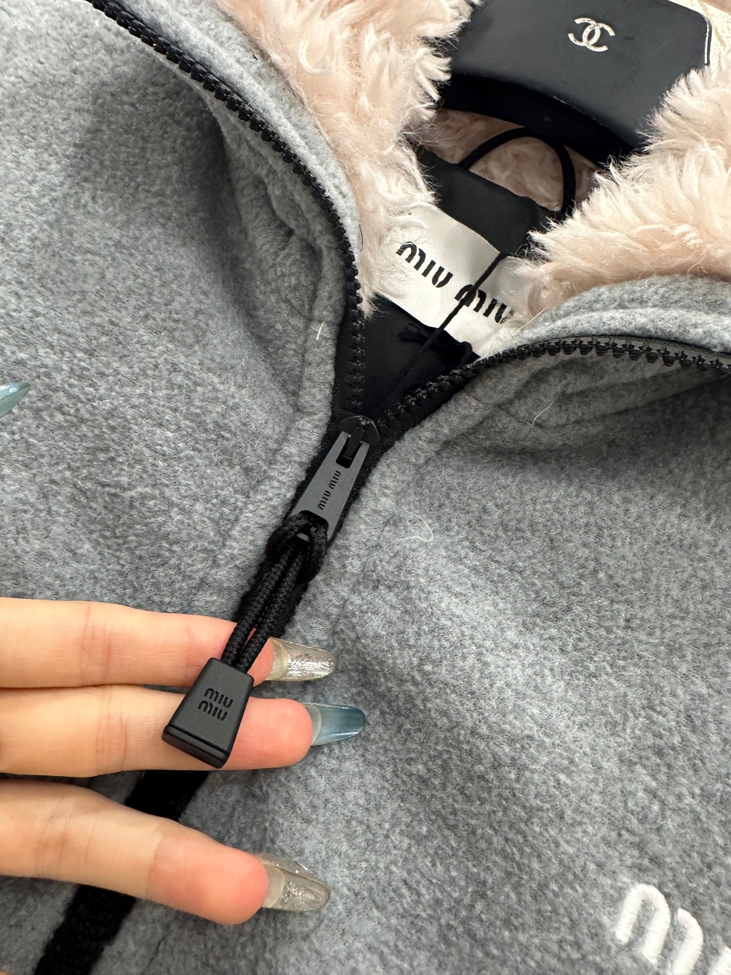 Zipper Teddy Jacket Down Jacket