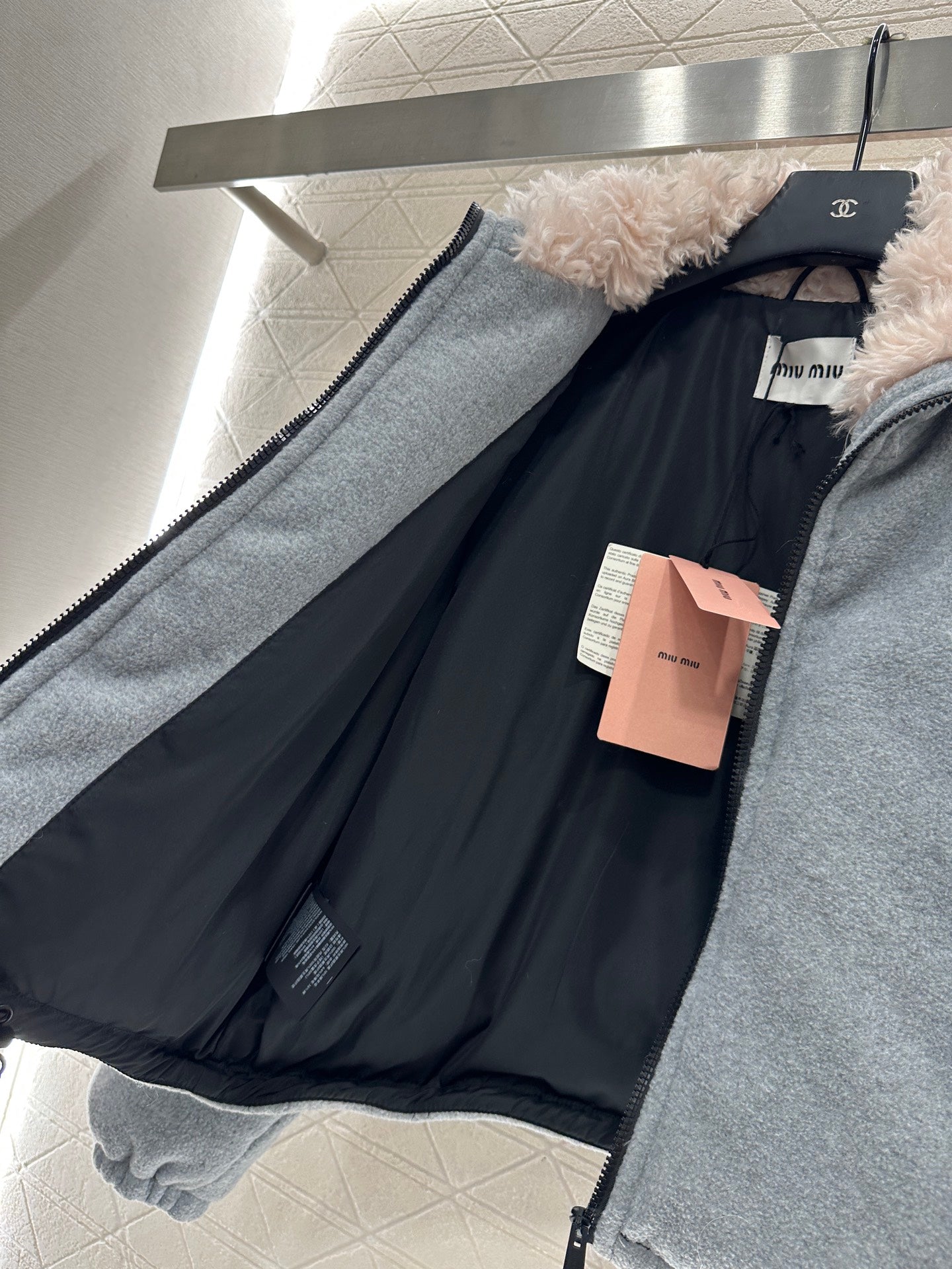 Zipper Teddy Jacket Down Jacket