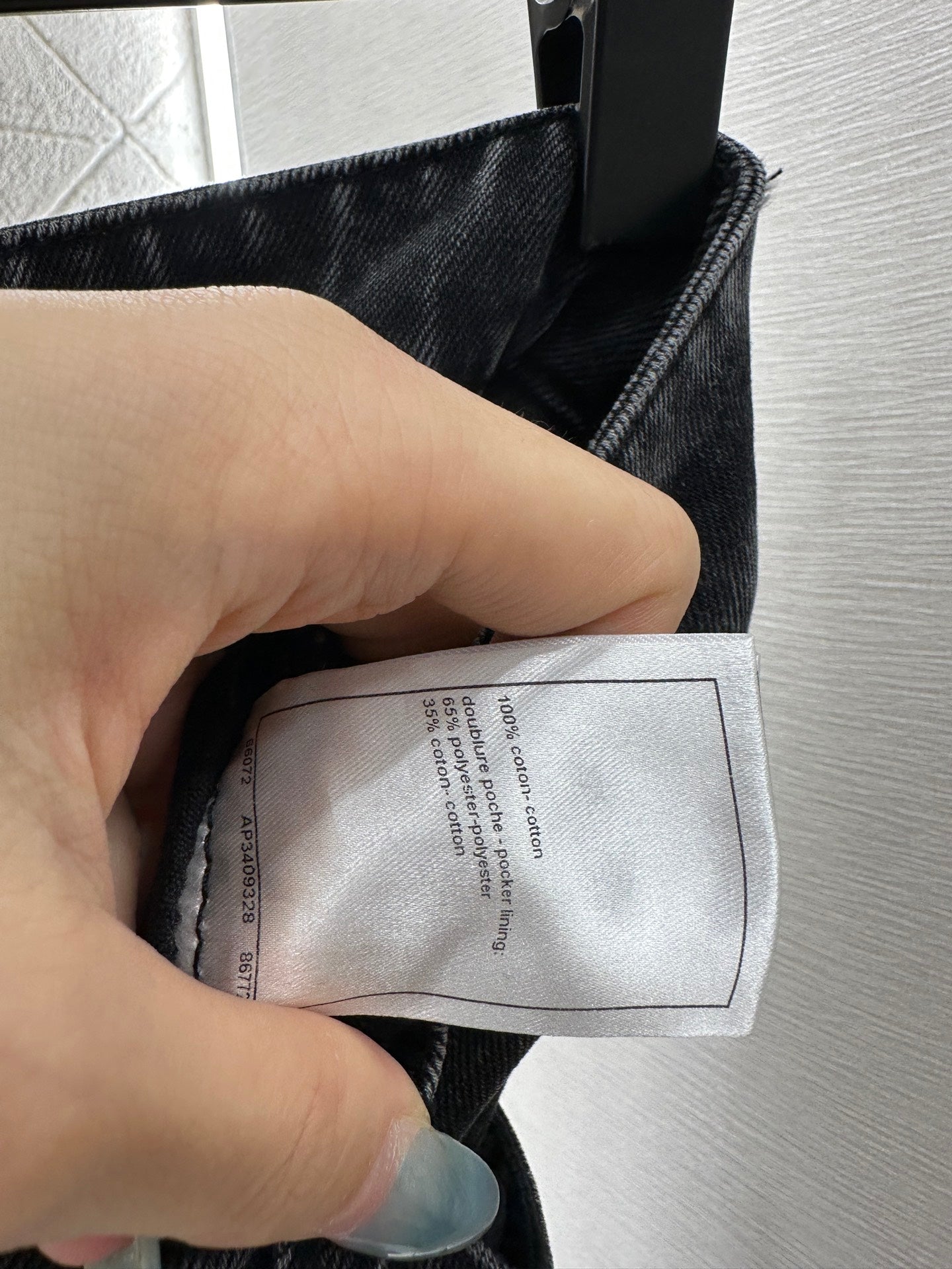 Bow tie denim straight leg pants