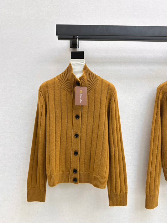 Cashmere wool stand collar jacket