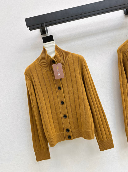 Cashmere wool stand collar jacket