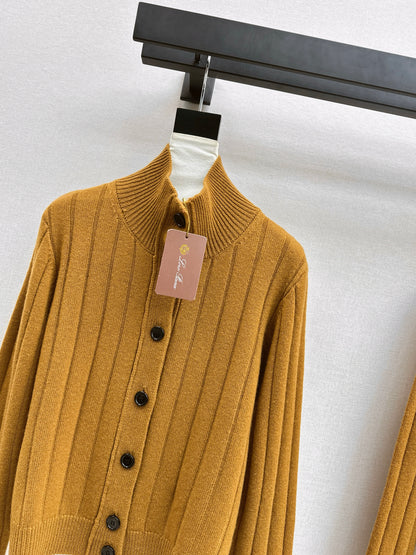 Cashmere wool stand collar jacket