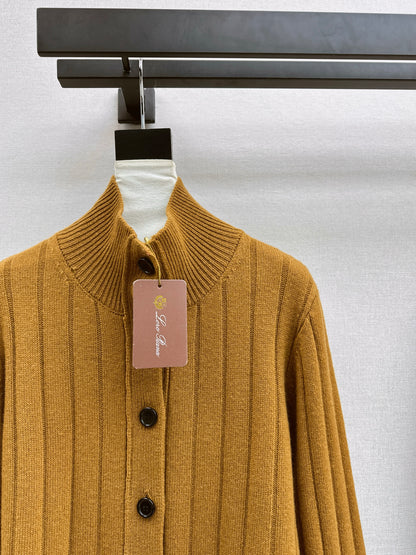 Cashmere wool stand collar jacket