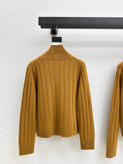 Cashmere wool stand collar jacket