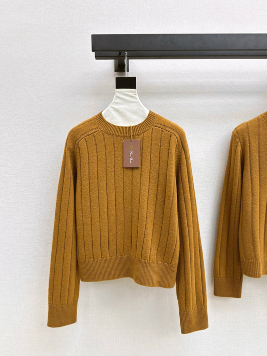 Cashmere wool round neck sweater