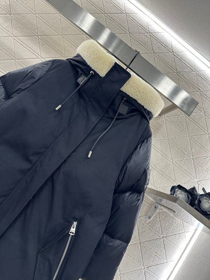 Split fake two-piece down jacket