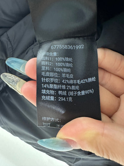 Split fake two-piece down jacket