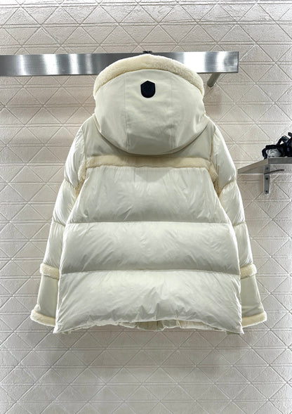 Split fake two-piece down jacket