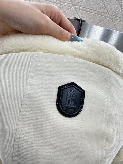 Split fake two-piece down jacket