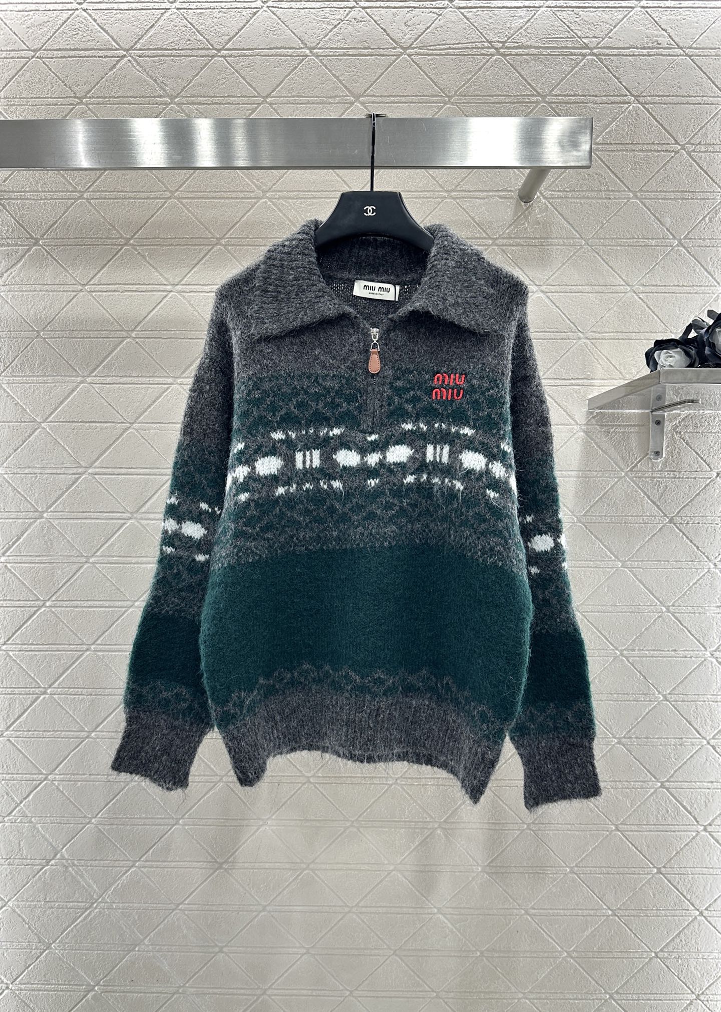 Half open collar Fel Island Knitted Top