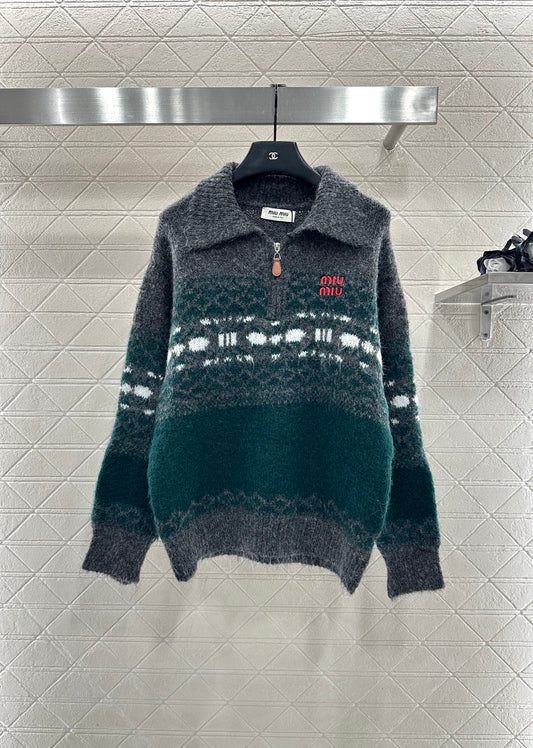 Half open collar Fel Island Knitted Top