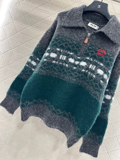 Half open collar Fel Island Knitted Top